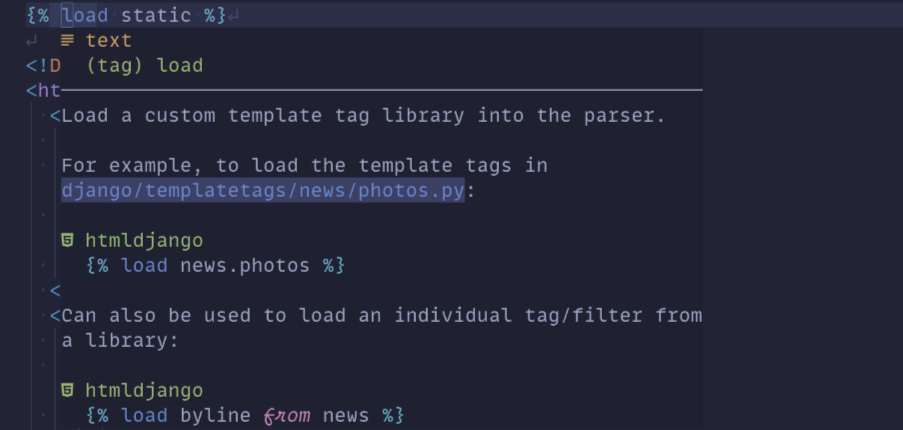 Hover tag